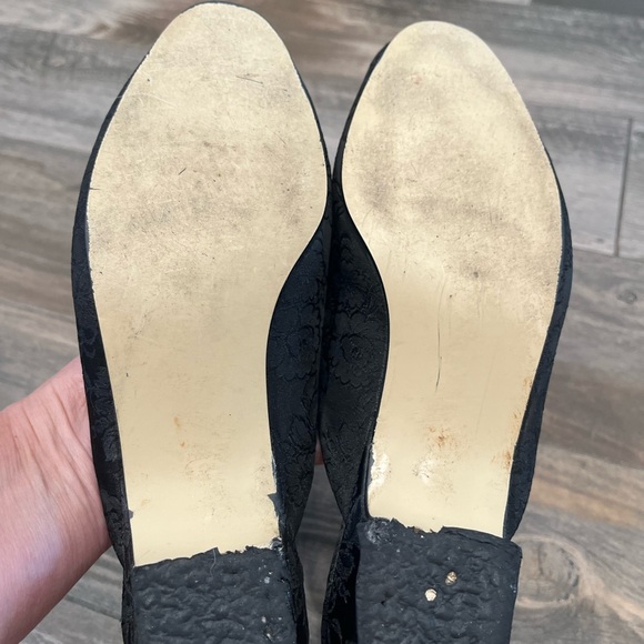 Williamsburg Women Sz 7 Latchet Satin Brocade 18th Century Shoe Reenactment - Picture 5 of 5